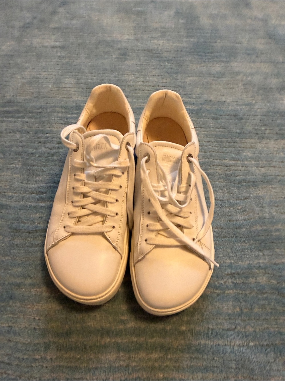Birkenstock Women’s White Leather Low-Top Sneakers